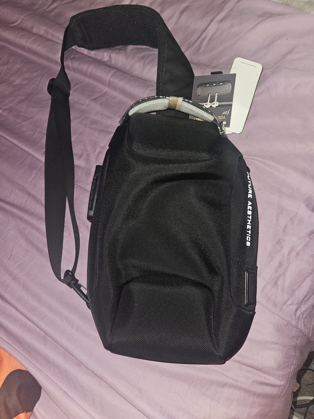 Black Sling Belt Bag with Adjustable Crossbody Strap